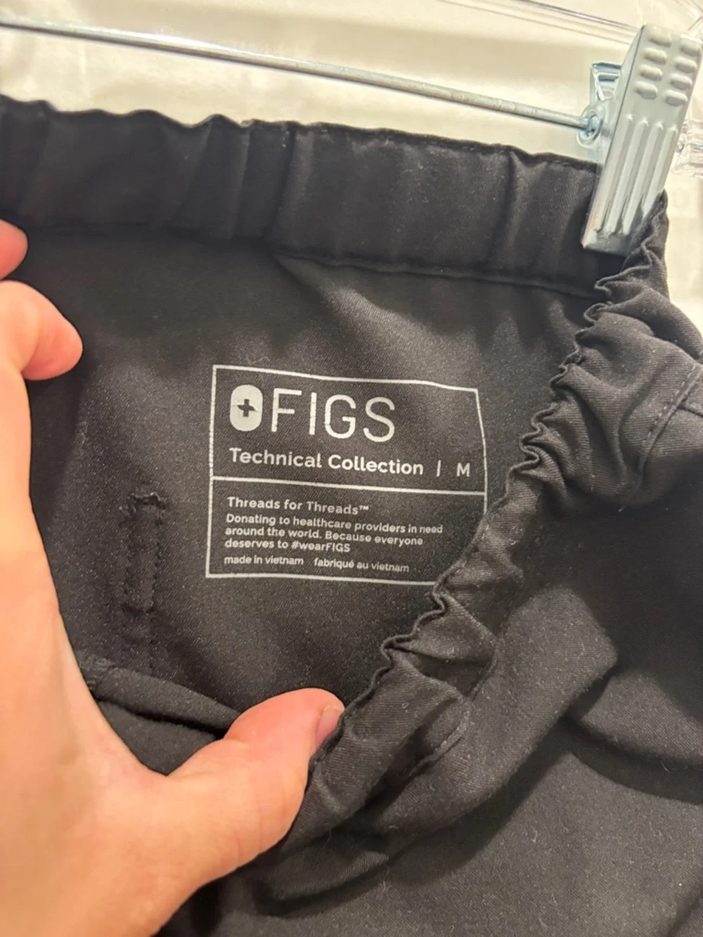 FIGS Black Men's Drawstring Scrub Pants